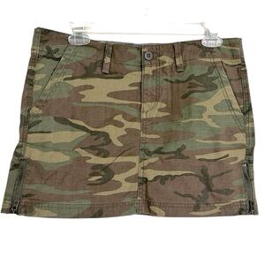 Lucky Brand Green Camo Mini Skirt Sz 8/29
